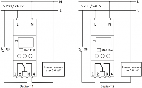 Реле напряжения Новатек RN-111M (NTRN111M0) - фото 2