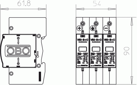 Разрядник OBO Bettermann CombiController V50-B+C 3-280 (5093627) - фото 2