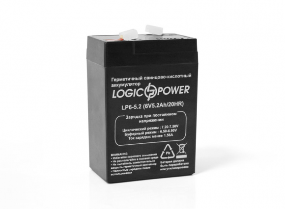 Акумуляторна батарея LogicPower LPM6-5.2 AH - фото 1