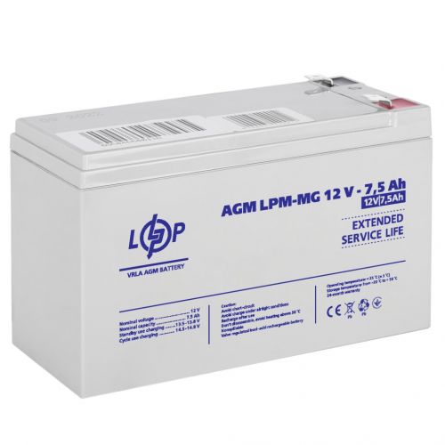 Аккумуляторная батарея  LogicPower LPM-MG 12V 7,5AH - фото 4