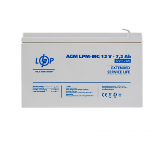 Акумуляторна батарея LogicPower LPM-MG 12V 7,2AH