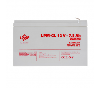 Акумуляторна батарея LogicPower LPM-GL7,5AH