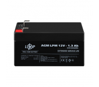 Акумуляторна батарея LogicPower LPM 12V 1.3Ah