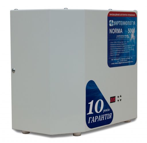 Стабилизатор напряжения Укртехнология НСН-5000 Norma-N (HV) - фото 3