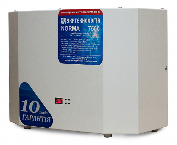 Стабилизатор напряжения Укртехнология НСН-7500 Norma-N (HV) - фото 2