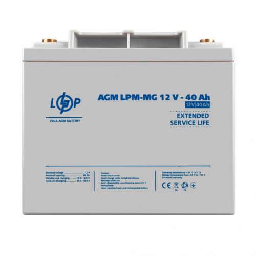 Аккумуляторная батарея LogicPower LPM-MG 12V 40AH - фото 1