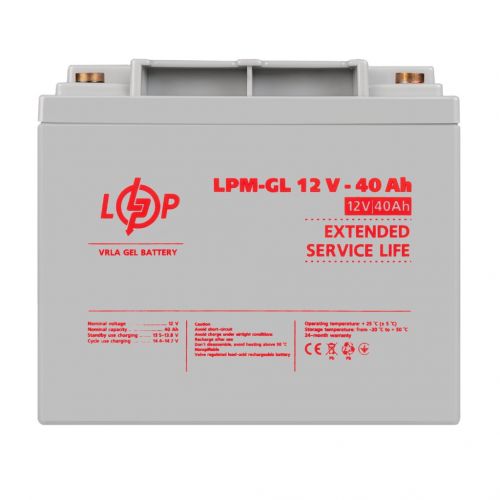 Аккумуляторная батарея LogicPower LPM-GL 12 - 40 AH - фото 1
