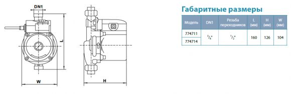 Насос циркуляционный Aquatica GPD15-9A/160 (774711) - фото 4