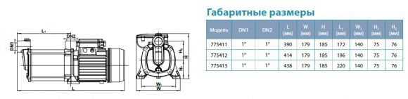 Насос поверхностный Aquatica 3XCm100S (775411) - фото 4