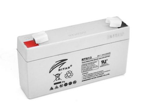 Аккумуляторная батарея RITAR RT613, 6V 1.3Ah (2965) - фото 1