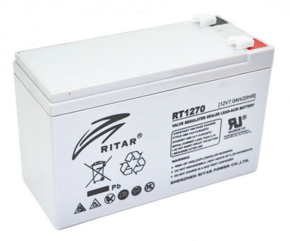Аккумуляторная батарея RITAR RT1270, 12V 7.0Ah (2974) - фото 1