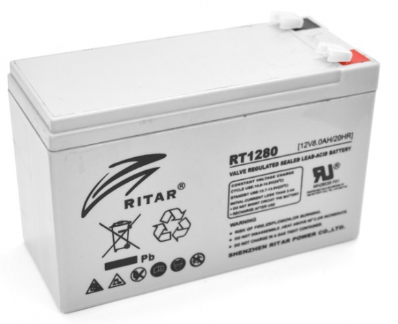 Аккумуляторная батарея RITAR RT1280, 12V 8.0Ah (2976) - фото 1