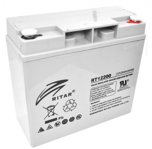 Аккумуляторная батарея RITAR RT12200, 12V 20.0Ah (2982) - фото 1