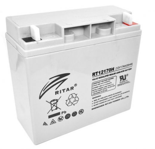 Аккумуляторная батарея RITAR RT12170H, 12V 17.0Ah (2984) - фото 1
