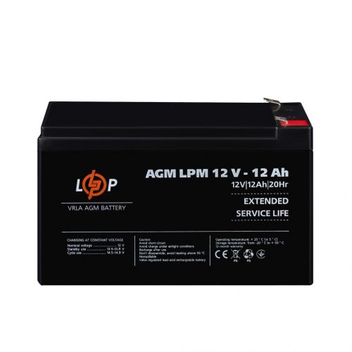 Аккумуляторная батарея LogicPower LPM 12V 12Ah - фото 3