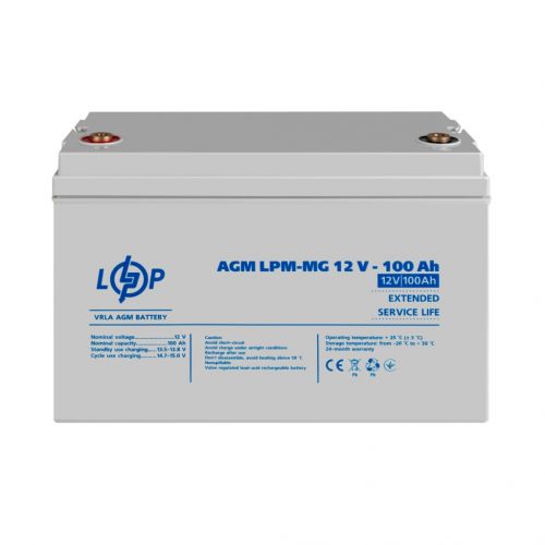 Аккумуляторная батарея  LogicPower LPM-MG 12V 100AH - фото 2