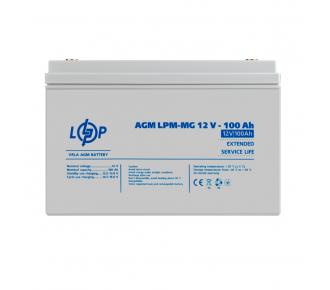 Акумуляторна батарея LogicPower LPM-MG 12V 100AH