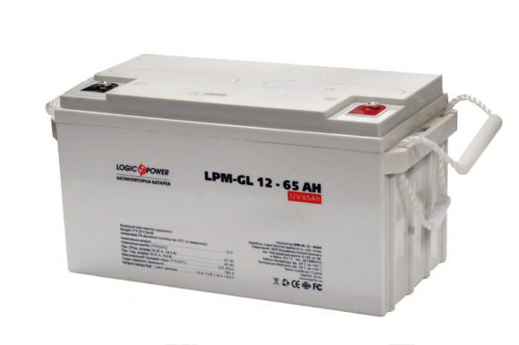 Аккумуляторная батарея  LogicPower LPM-GL 12V 65AH - фото 2