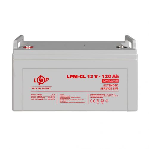 Аккумуляторная батарея  LogicPower LPM-GL 12V 120AH - фото 2