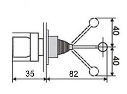Кнопка манипулятор АсКо XB2-D2PA12 с фиксацией 1р+1з (A0140010048) - фото 2