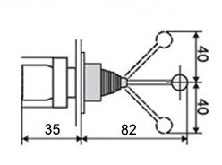 Кнопка манипулятор АсКо XB2-D2PA22 самовозврат 1р+1з (A0140010049) - фото 2