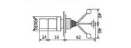 Кнопка маніпулятор АсКо XB2-D2PA14 з фіксацією 2р 2з - фото 2