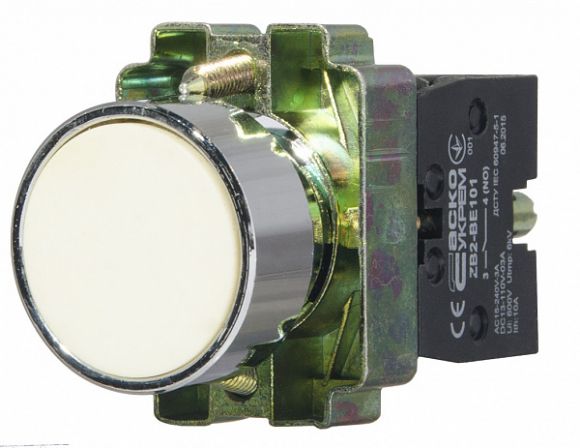 Кнопка &quot;Старт&quot; АсКо XB2-BA11 белая (A0140010061) - фото 6