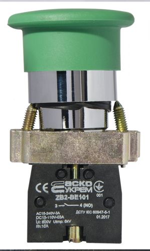 Кнопка &quot;Старт&quot; АсКо XB2-BC31 (грибок) (A0140010052) - фото 6