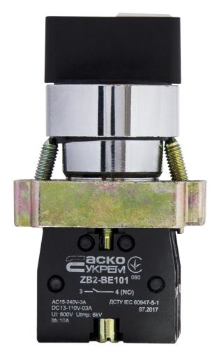 Кнопка поворотная АсКо XB2-BD33(Стандартная ручка) (A0140010005) - фото 6