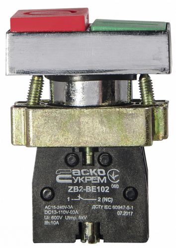 Кнопка двойная &quot;Старт/Стоп&quot; АсКо XB2-BL8425 (A0140010013) - фото 3