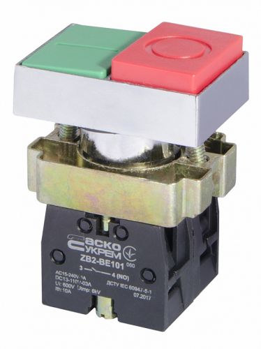 Кнопка двойная &quot;Старт/Стоп&quot; АсКо XB2-BL8425 (A0140010013) - фото 1