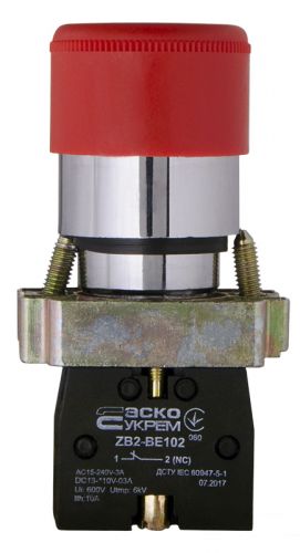 Кнопка безпеки АсКо XB2-BS442 (повернення поворотом) - фото 5