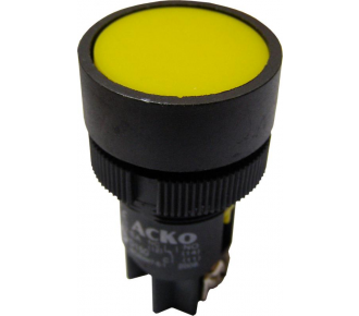 Кнопка "Старт" АсКо XB2-EA151 потайная без фиксации желтая (A0140010054)
