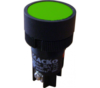 Кнопка "Старт" АсКо XB2-EN135 потайна з фіксацією зелена (A0140010041)