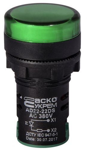 Светодиодная матрица АсКо AD22-22DS зеленая 380V АC (A0140030151) - фото 1