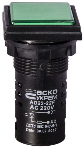 Світлодіодна матриця АсКо AD22-22F зелена 220V АC - фото 1