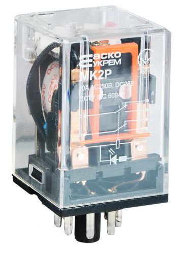 Реле промежуточное АсКо МK2P 10А DC-24В IP40 (A0090010011) - фото 1