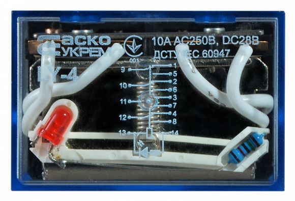 Реле промежуточное АсКо LY4 10А АС-24В IP40 (A0090070005) - фото 2
