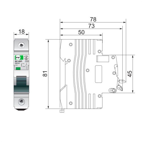 Силовий вимикач ПРОМФАКТОР EVO ВС-00П27А101-1020У3 - фото 2
