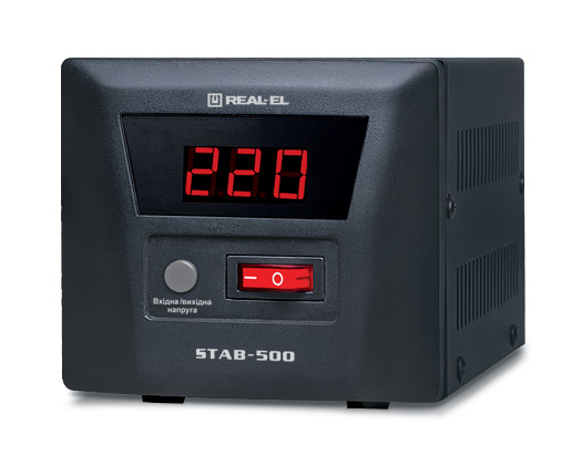 Стабилизатор напряжения REAL-EL STAB-500 - фото 1