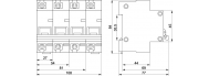 Автоматический выключатель ИЭК ВА47-100 4P 63А 10кА х-ка D (MVA40-4-063-D) - фото 2