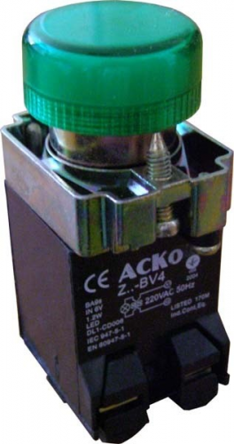 Сигнальная арматура АсКо XB2-BV43 зеленая - фото 1