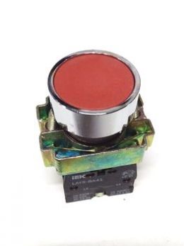 Кнопка ИЭК LAY5-BA41 без подсветки красная 1з (BBT60-BA-K04) - фото 1