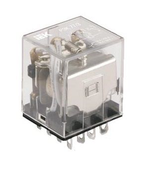 Реле промежуточное ИЭК РЭК77/4 с индикацией 10А DC-24В (RRP10-4-10-024D-LED) - фото 1