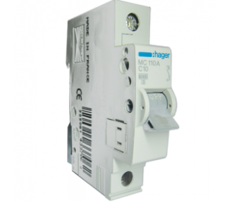 Автоматичний вимикач Hager 6А, 1п, С, 6 kA, 1м (MC106A)