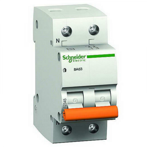 Автоматический выключатель Schneider Electric ВА63 1P+N 20A хар-ка C 4,5кА 11214 - фото 1