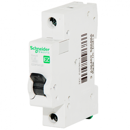 Автоматический выключатель Schneider Electric Easy9 1P 25A хар-ка C 4,5кА EZ9F34125 - фото 1