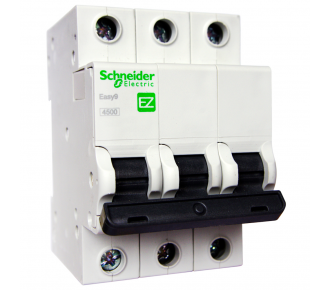 Автоматический выключатель Schneider Electric Easy9 3P 6A хар-ка C 4,5кА EZ9F34306