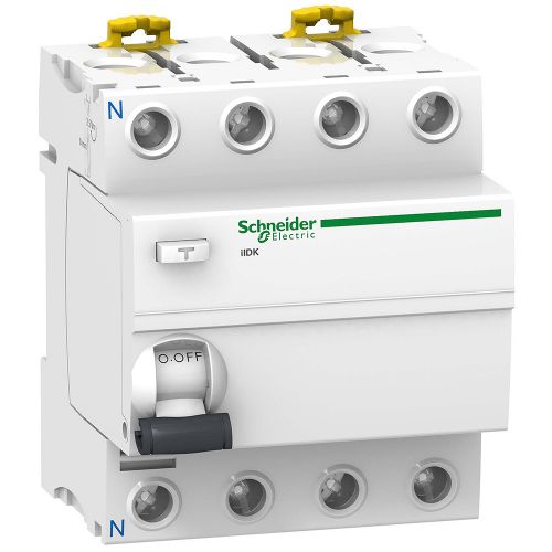 Дифференциальное реле Schneider Electric iID K тип AC 4P 63А 300мА A9R75463 - фото 1