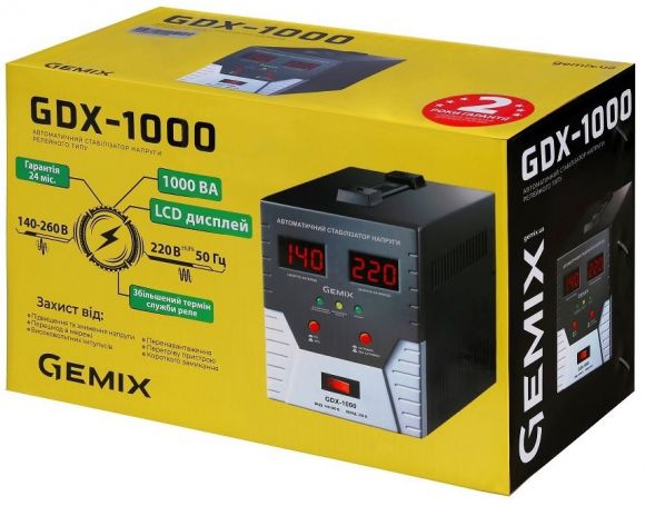 Стабилизатор напряжения Gemix GDX-1000 (07500014) - фото 2